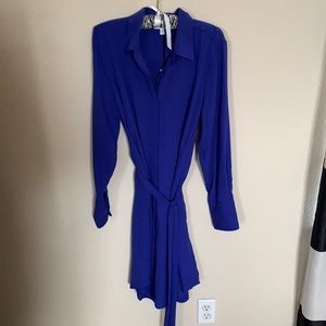 Royal Blue Shirt Dress